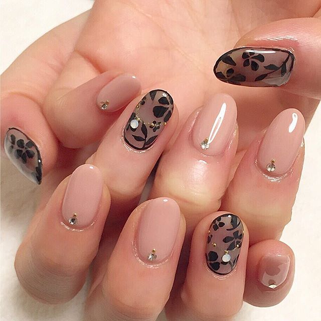 セルフ ネイル 花 柄 書き方